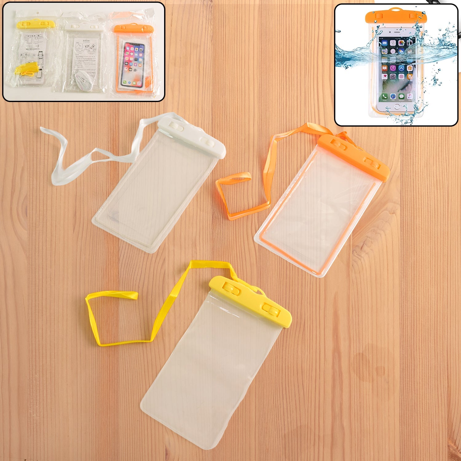 Mobile Waterproof Sealed Transparent Plastic Bag / Pouch Cover for All Mobile Phones Mobile Waterproof Sealed Transparent Plastic Bag / Pouch Cover for All Mobile Phones